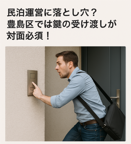 民泊運営に落とし穴？豊島区では鍵の受け渡しが対面必須！